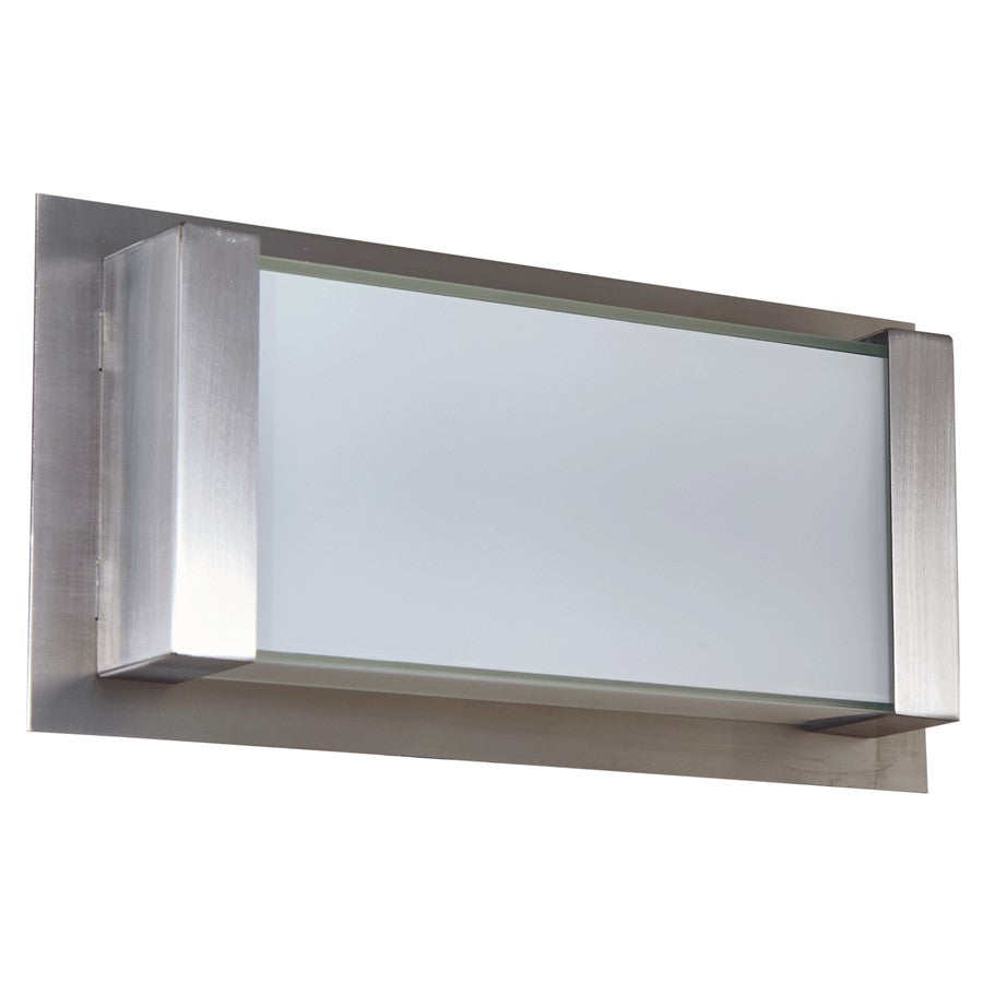 Abra Lighting Atom 1 Light 12" Wall Fixture, Stainless Steel