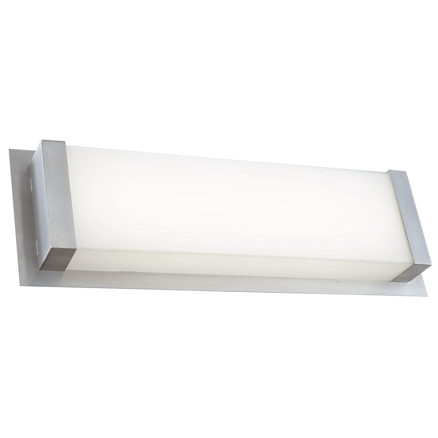 Abra Lighting Atom 1 Light 18" Wall Fixture, Stainless Steel
