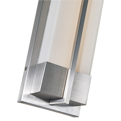 Abra Lighting Neutron 1 Light Wall Light, Stainless Steel