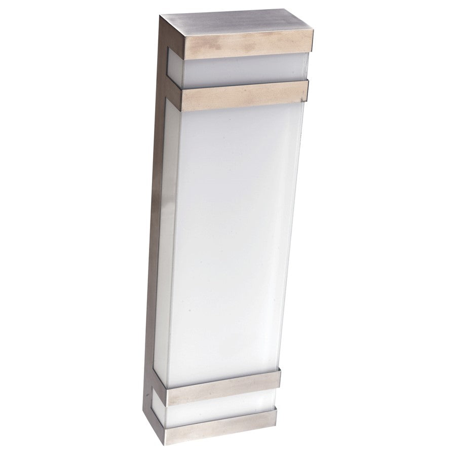 Abra Lighting Proton 1 Light 19"Wall Light, Stainless Steel