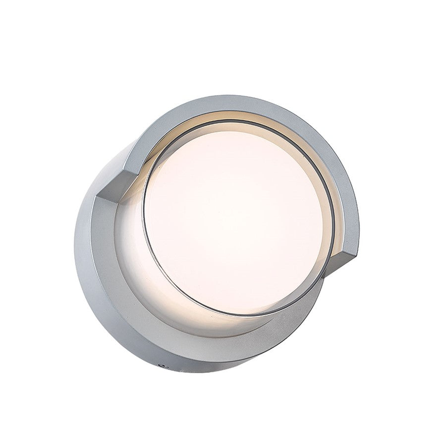 Abra Lighting Geo 1Lt Round Hooded Wall Sconce, Silica - 50021ODW-SL-GEO