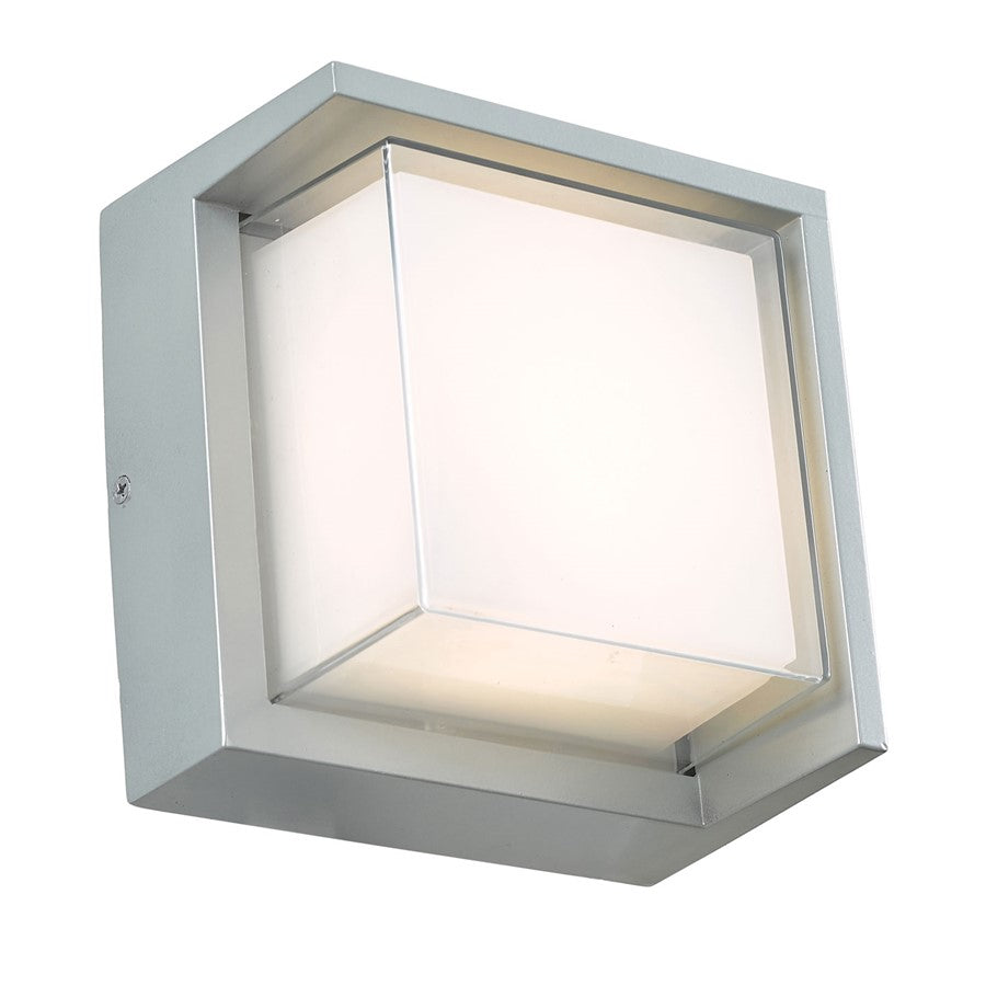 Abra Lighting Geo 1Lt Square Hooded Wall Sconce, Silica - 50023ODW-SL-GEO