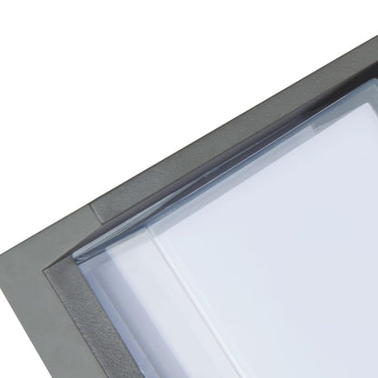 Abra Lighting Geo 1 Light Square Hooded Wall Sconce, Silica