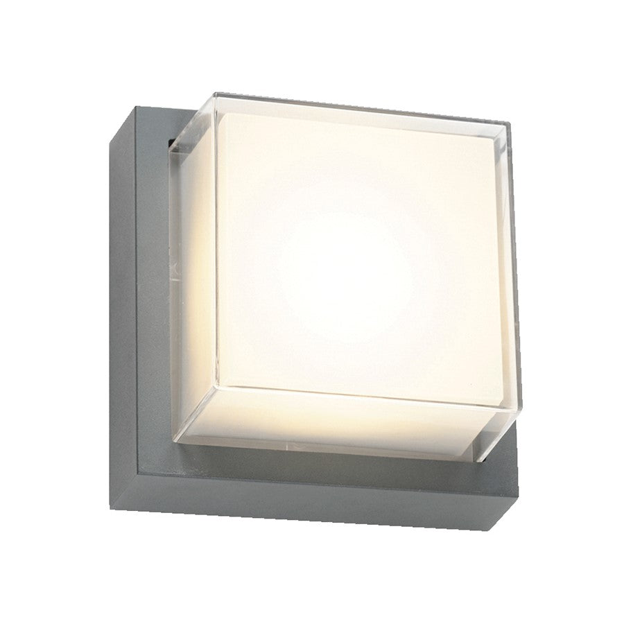 Abra Lighting Geo 1Lt Square Wet Location Wall Sconce, Black - 50024ODW-MB-GEO