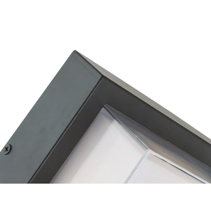 Abra Lighting Geo 1 Light Square Wet Location Wall Sconce, Black