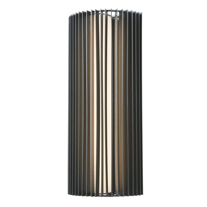 Abra Lighting Lava 1 Light 16" Ribbed Wall Fixture, Black