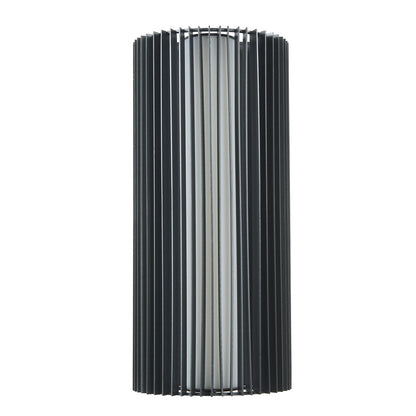 Abra Lighting Lava 1 Light 16" Ribbed Wall Fixture, Black