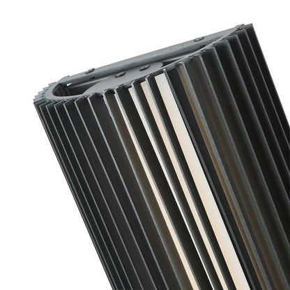 Abra Lighting Lava 1 Light 16" Ribbed Wall Fixture, Black