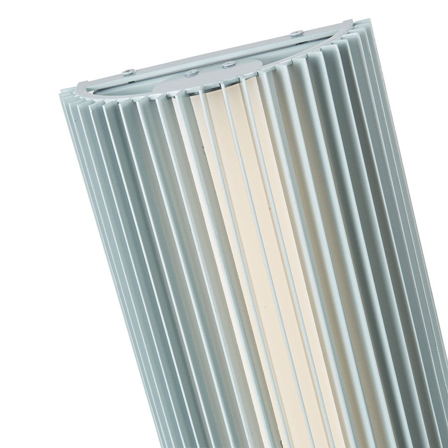 Abra Lighting Lava 1 Light 16" Ribbed Wall Fixture, Silica