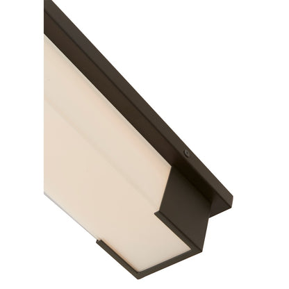 Abra Lighting Titon 1 Light 18" Miter Glass Wall Fixture, Black