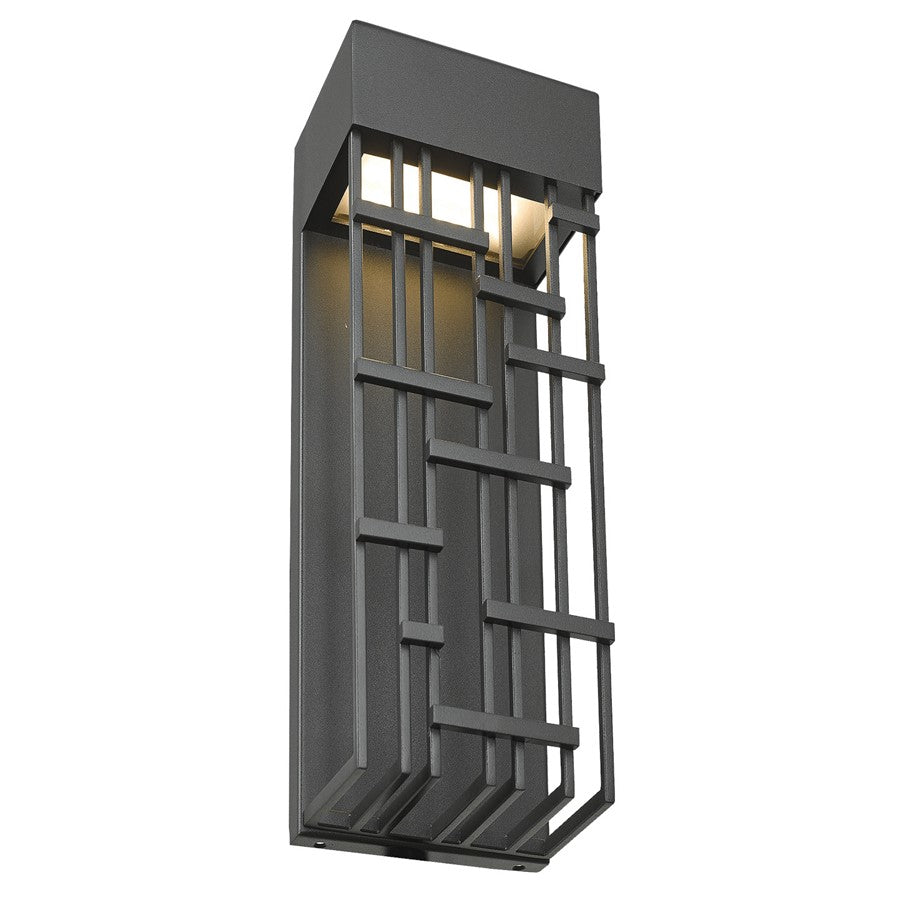 Abra Lighting Aspen 1Lt 16" Lattice Shade Wall Light, Black - 50061ODW-MB-ASPEN