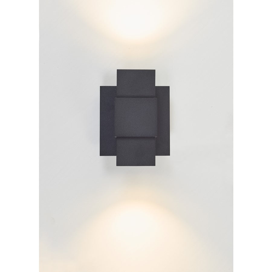 Abra Lighting Optics 1 Light Wet Location Wall Washer, Black