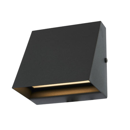 Abra Lighting Wedge 1 Light Wet Location Wall Sconce, Black - 50070ODW-MB-WEDGE