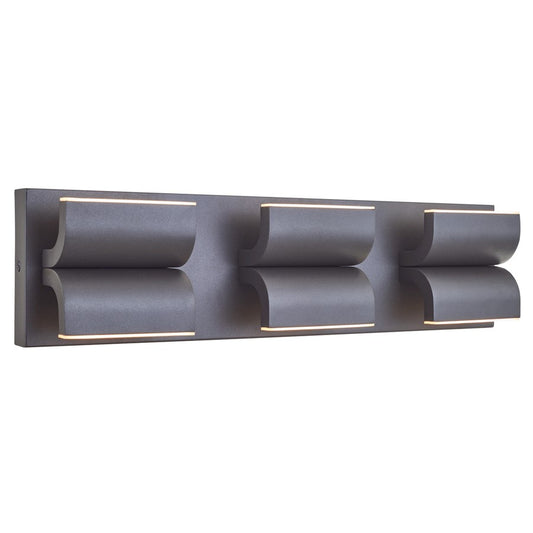 Abra Lighting Willow 6Lt Curved Aluminum Wall Light, Black - 50075ODW-MB-WILLOW