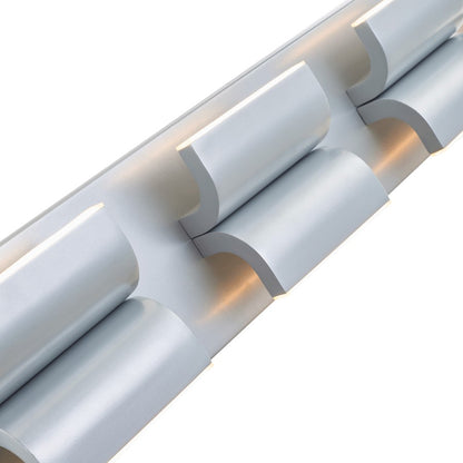 Abra Lighting Willow 6 Light Curved Aluminum Wall Light, Silica