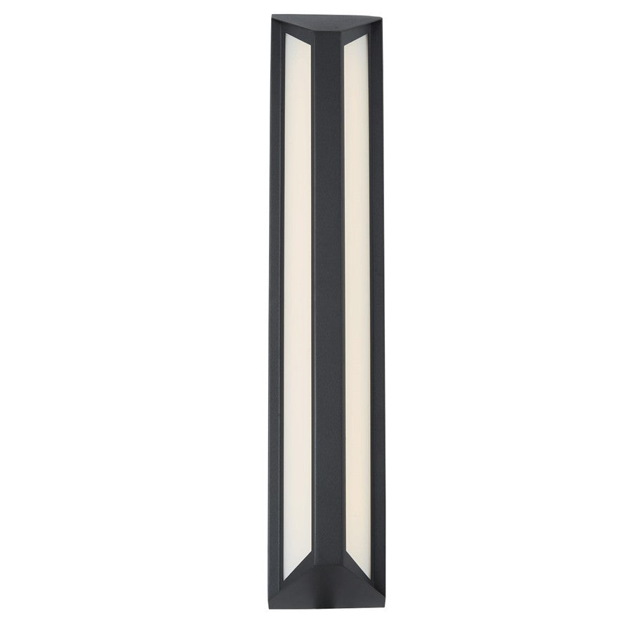 Abra Lighting Newport 1Lt 24" Angled Side Wall Fixture, Black - 50088ODW-MB-TRIX