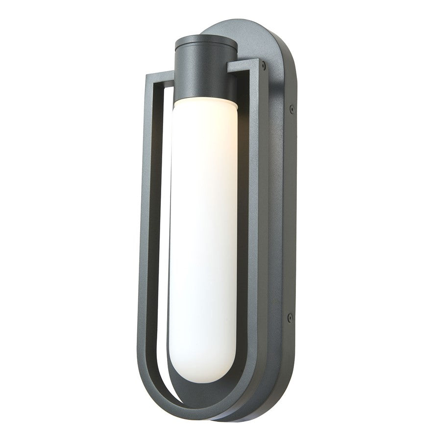 Abra Lighting Siren 1 Light Marine Grade Wall Light/Frost, Black