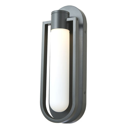Abra Lighting Siren 1 Light Marine Grade Wall Light/Frost, Black