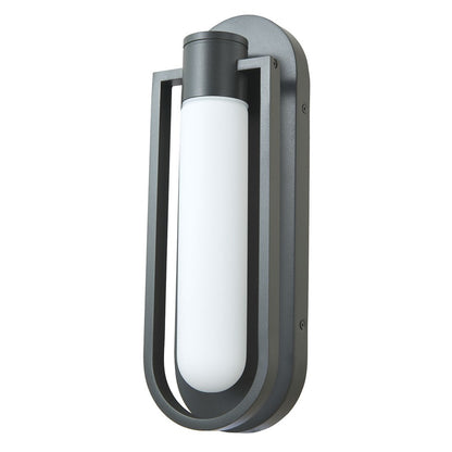 Abra Lighting Siren 1 Light Marine Grade Wall Light/Frost, Black