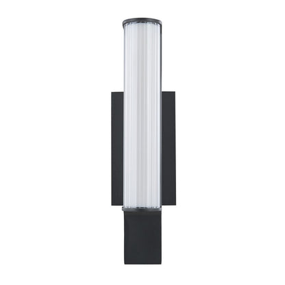 Abra Lighting Macie 16" Marine Wall Light/Ribbed Frost, BK