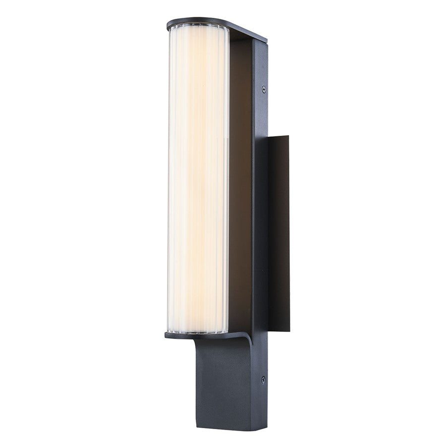 Abra Lighting Macie 16" Marine Wall Light/Ribbed Frost, BK