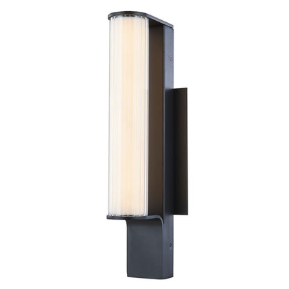 Abra Lighting Macie 16" Marine Wall Light/Ribbed Frost, BK