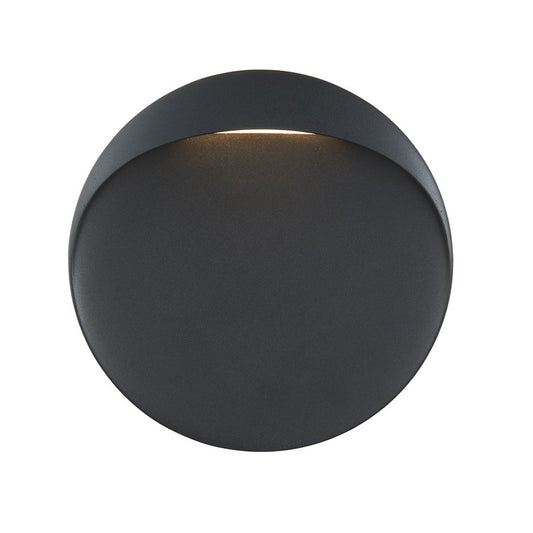 Abra Lighting Sol 1 Light Wet Location Wall Fixture, Black - 50105ODW-MB-SOL