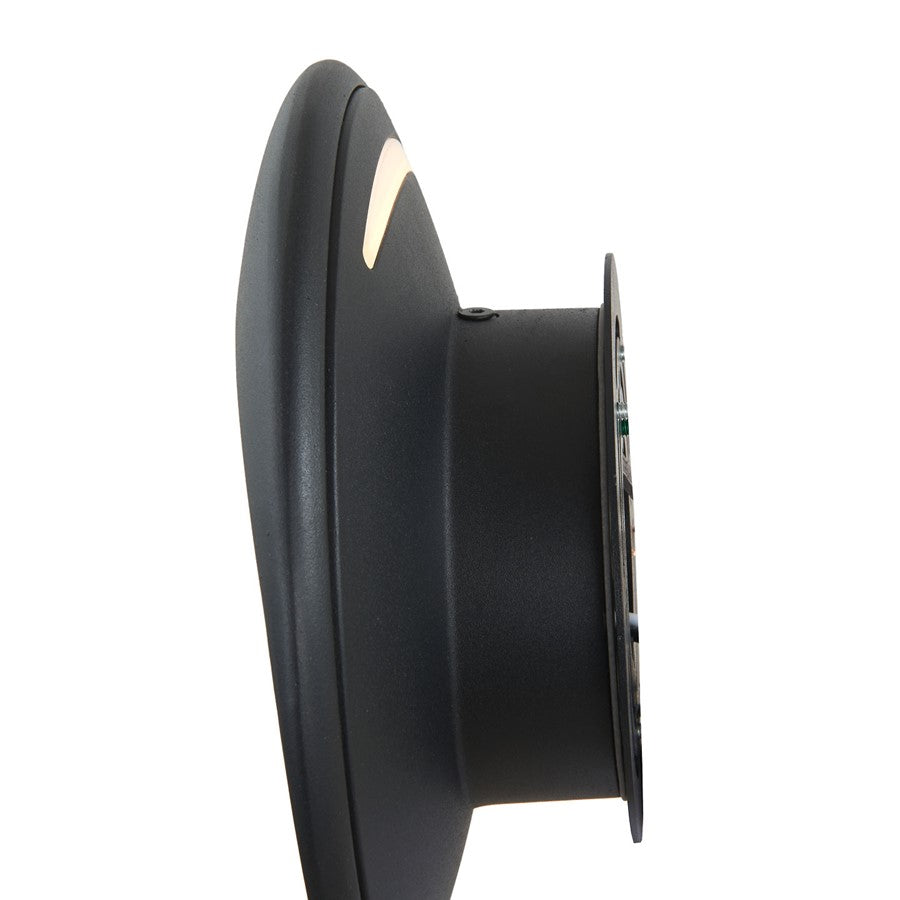 Abra Lighting Sol 1 Light Wet Location Wall Fixture, Black
