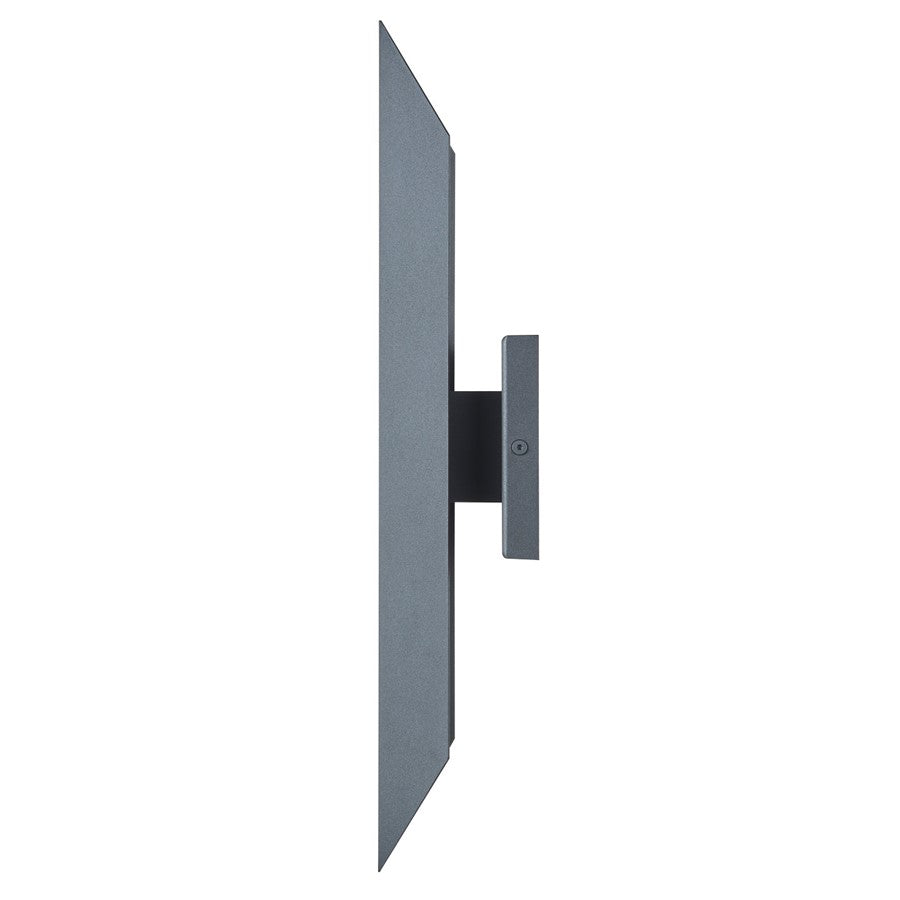 Abra Lighting Pauldron 1 Light 18" Reflective Wall Light, BK