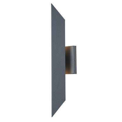 Abra Lighting Pauldron 1 Light 18" Reflective Wall Light, BK