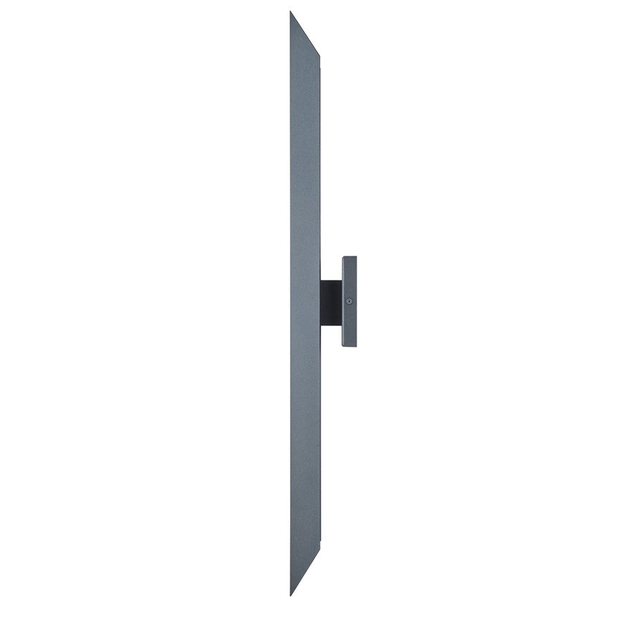 Abra Lighting Pauldron 1 Light 30" Reflective Wall Light, BK