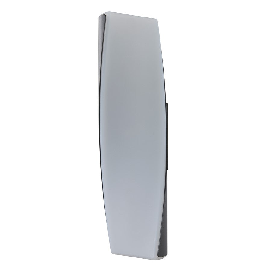Abra Lighting Vortex 2 Light 15" Twirled Acrylic Wall Light, BK