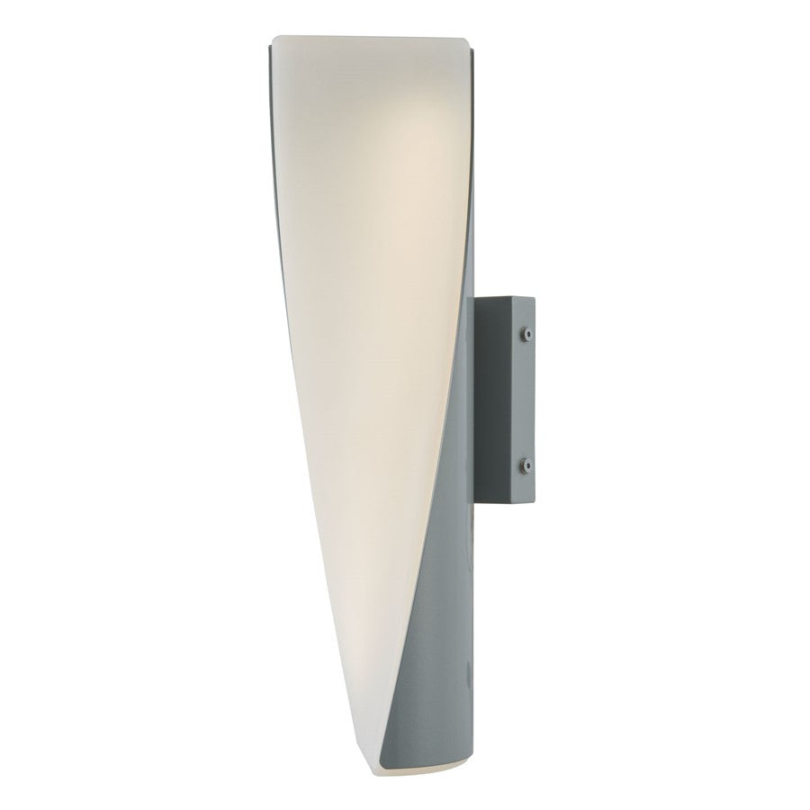 Abra Lighting Vortex 2 Light 15" Twirled Wall Light, Silica