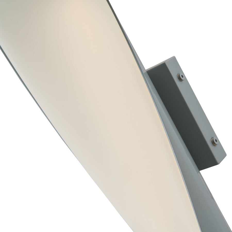 Abra Lighting Vortex 2 Light 15" Twirled Wall Light, Silica