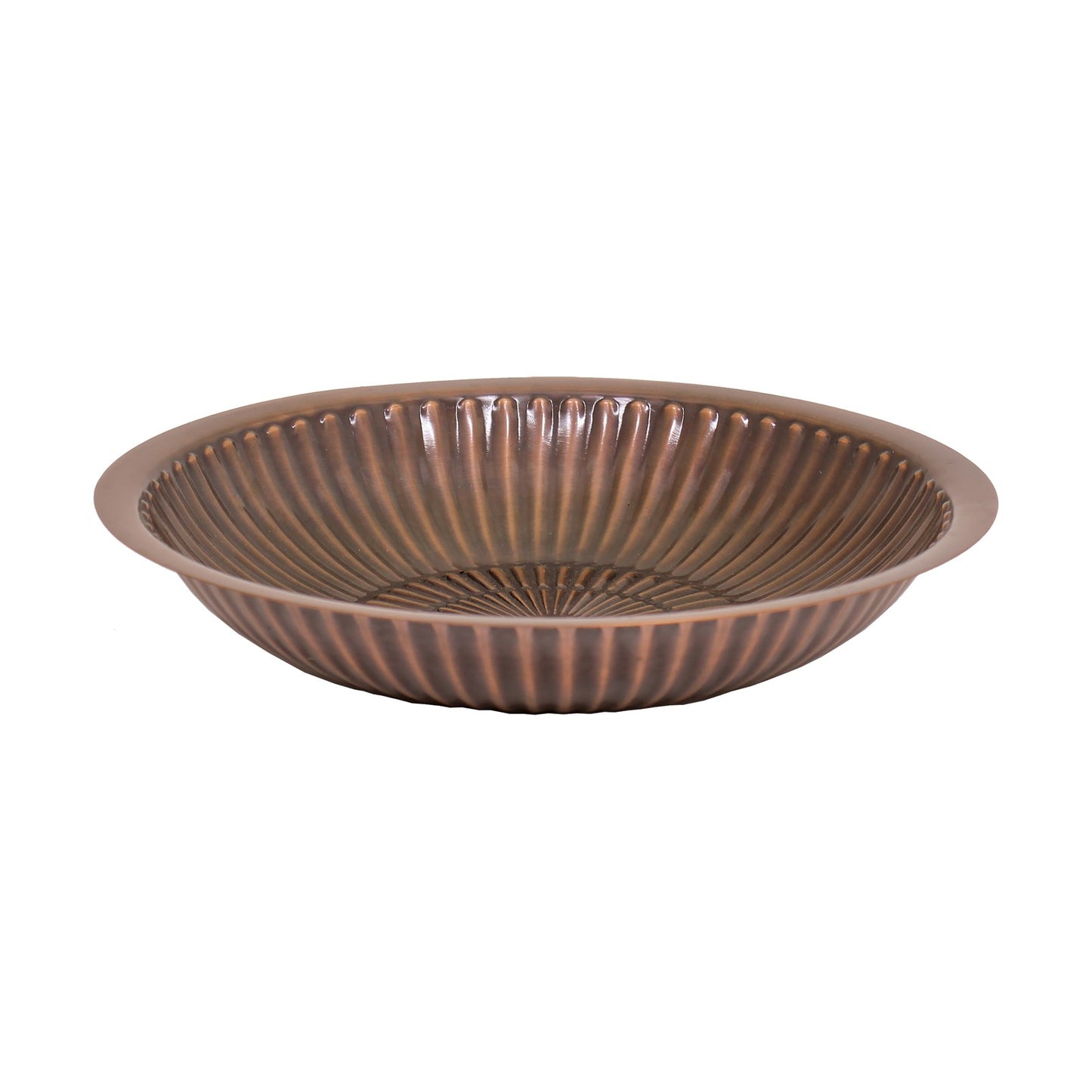 Achla Aster 14in Birdbath Bowl | Copper Plated Hammered Brass | Garden & Patio Bird Bath | 14 x 14 x 2.5 in | Model BB-21
