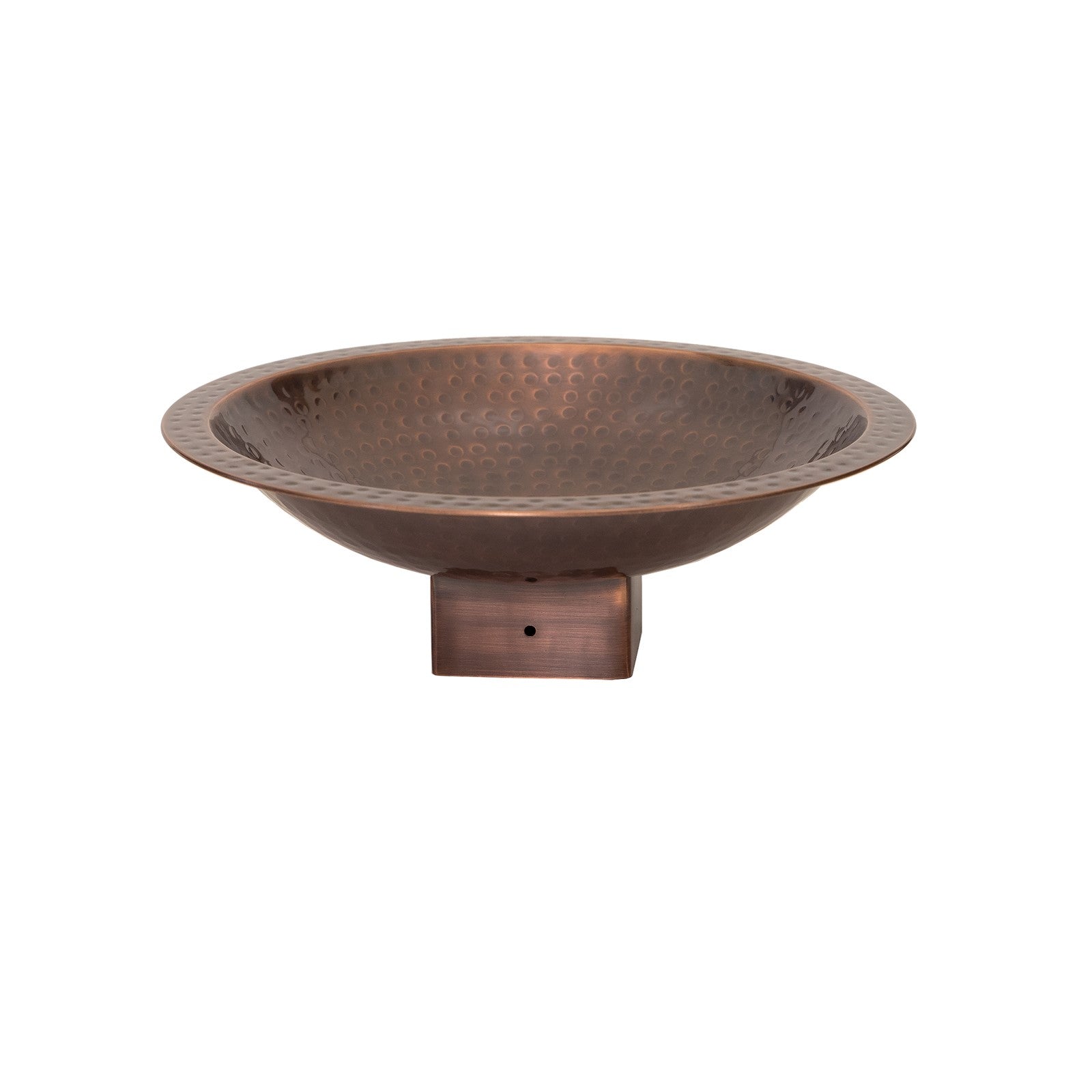 Achla Hammered Copper 14in Birdbath for 4x4 Post | Copper Plated Brass | Garden & Patio Bird Bath | 14 x 14 x 6.5 in | Model BBHC-14P