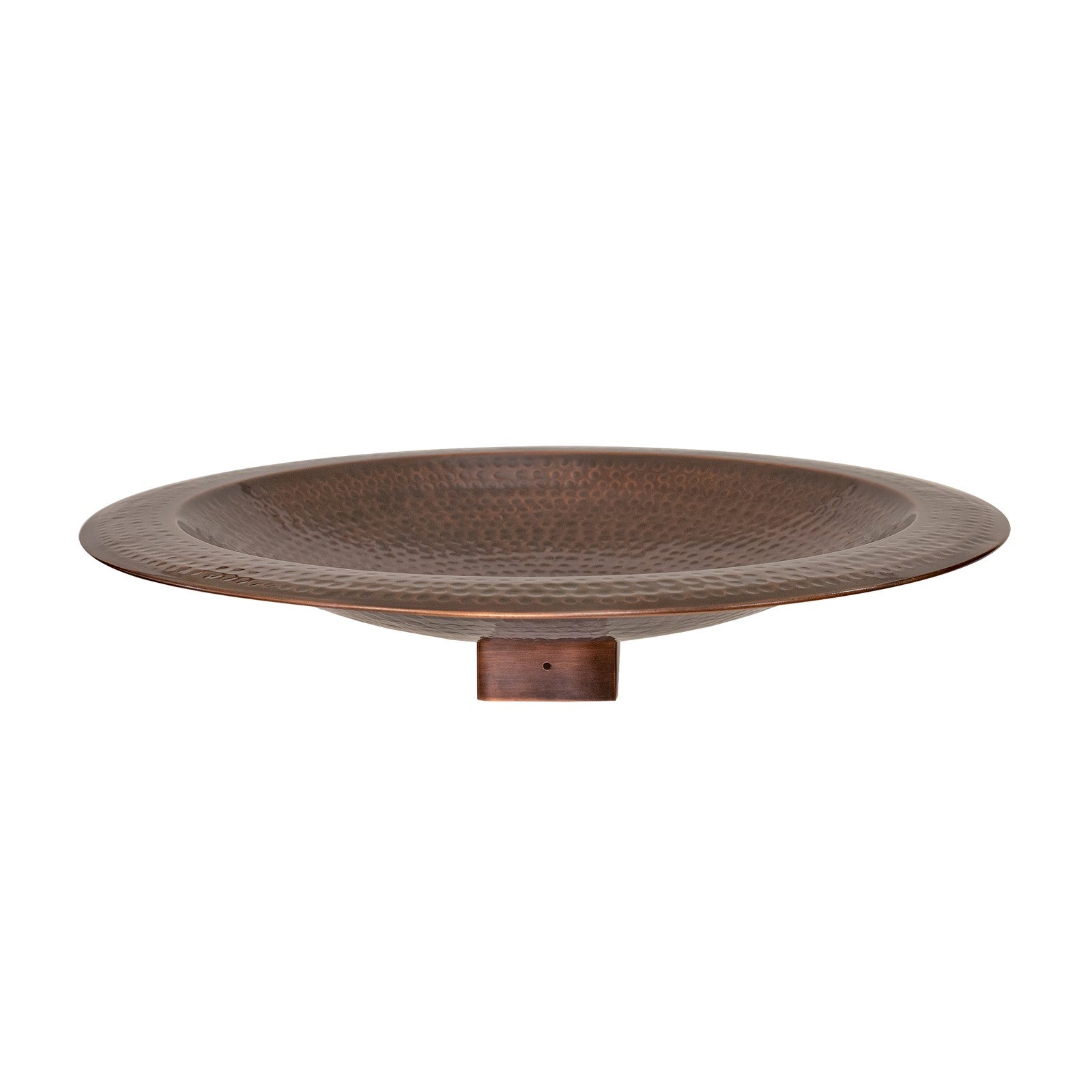 Achla Hammered Copper 23in Birdbath for 4x4 Post | Copper Plated Brass | Garden & Patio Bird Bath | 23 x 23 x 7.25 in | Model BBHC-23P