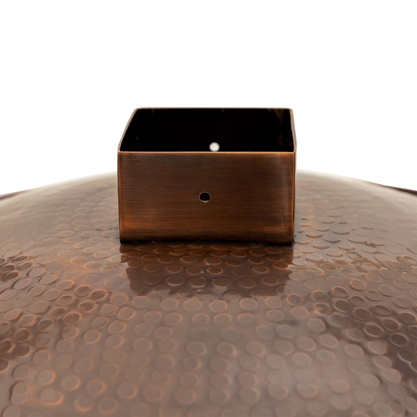 Achla Hammered Copper 23in Birdbath for 4x4 Post | Copper Plated Brass | Garden & Patio Bird Bath | 23 x 23 x 7.25 in | Model BBHC-23P
