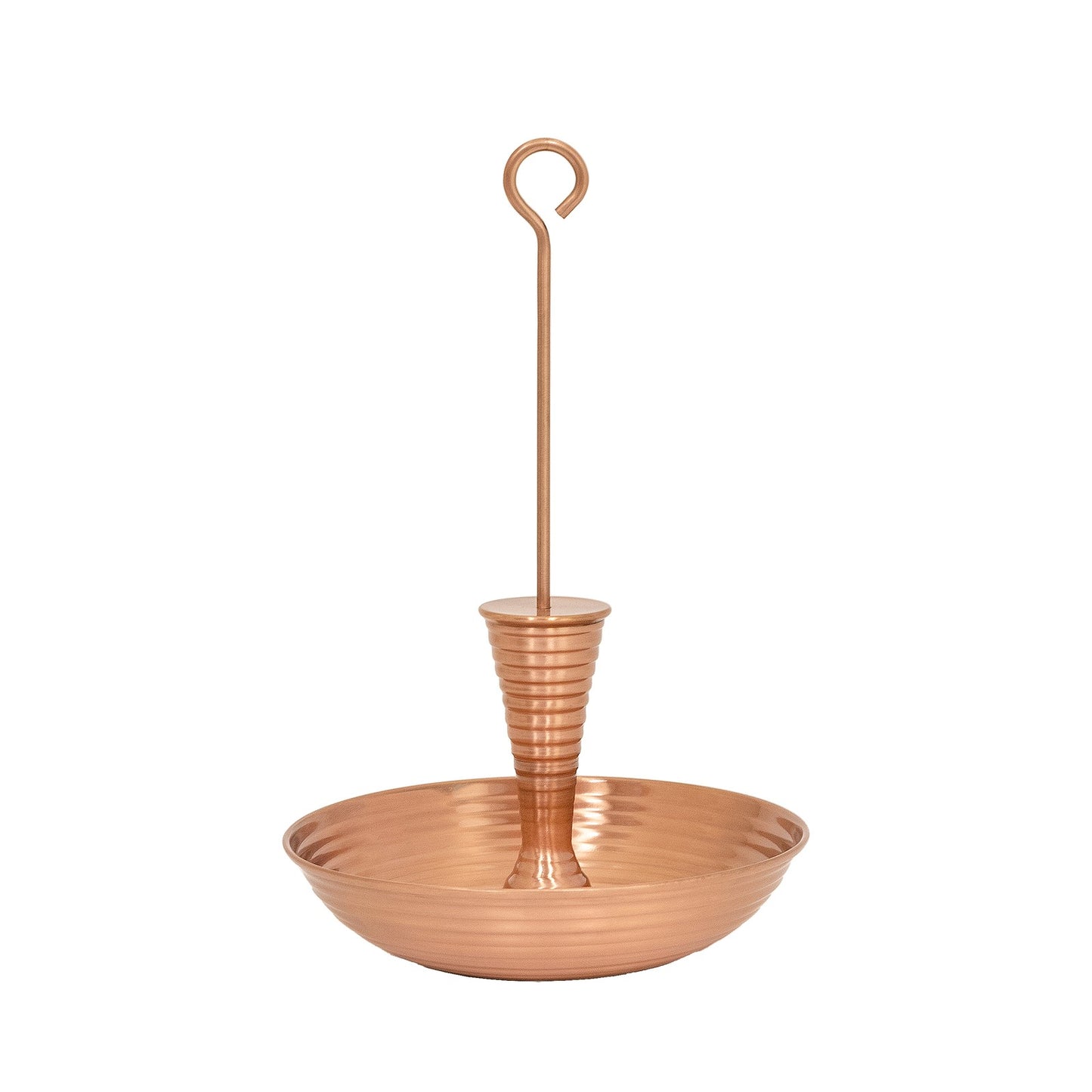 Achla Droplet 9in Birdbath & Feeder | Satin Copper Brass | Patio & Garden Accent | 9 x 9 x 14 in | Model BFB-01