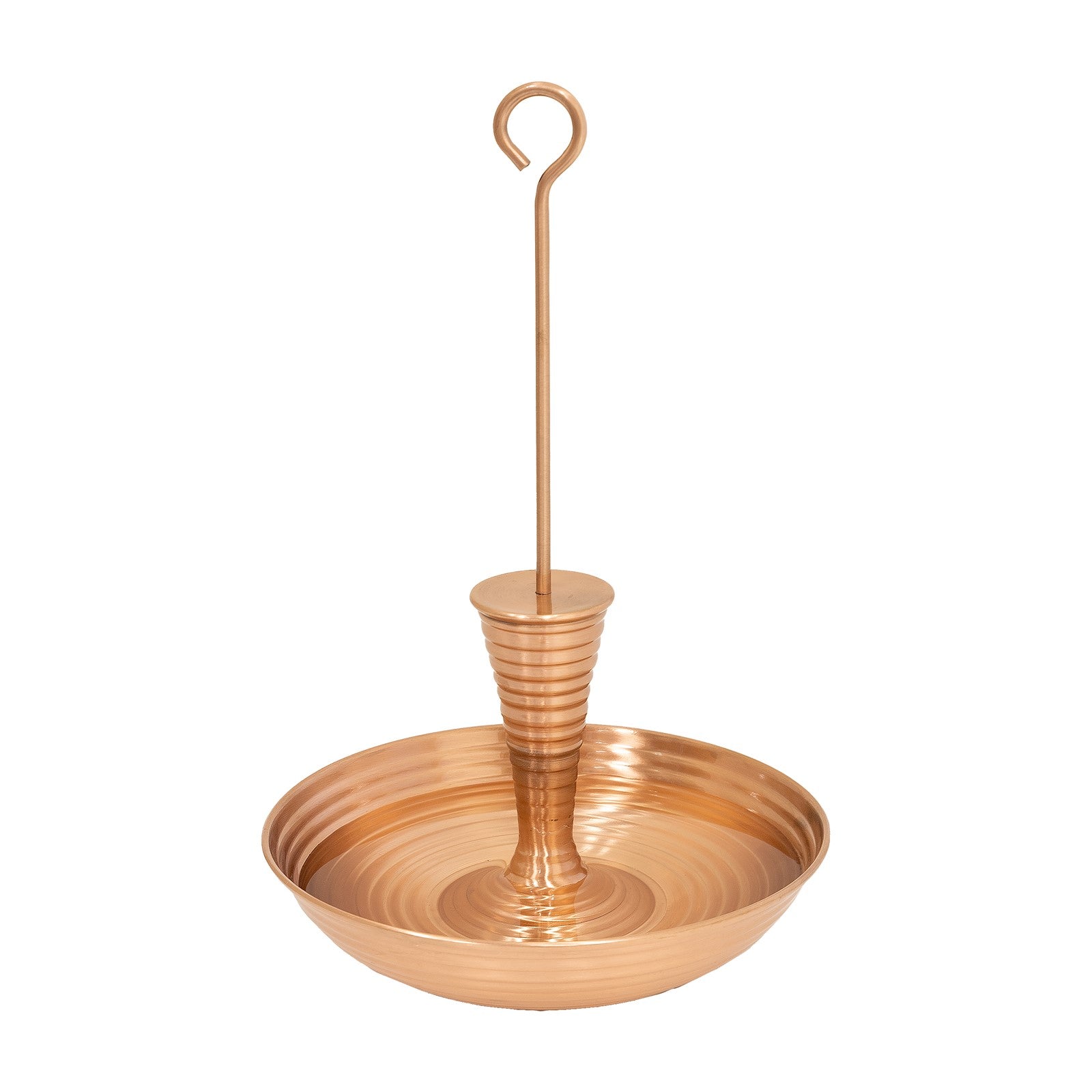 Achla Droplet 9in Birdbath & Feeder | Satin Copper Brass | Patio & Garden Accent | 9 x 9 x 14 in | Model BFB-01