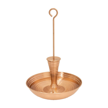 Achla Droplet 9in Birdbath & Feeder | Satin Copper Brass | Patio & Garden Accent | 9 x 9 x 14 in | Model BFB-01