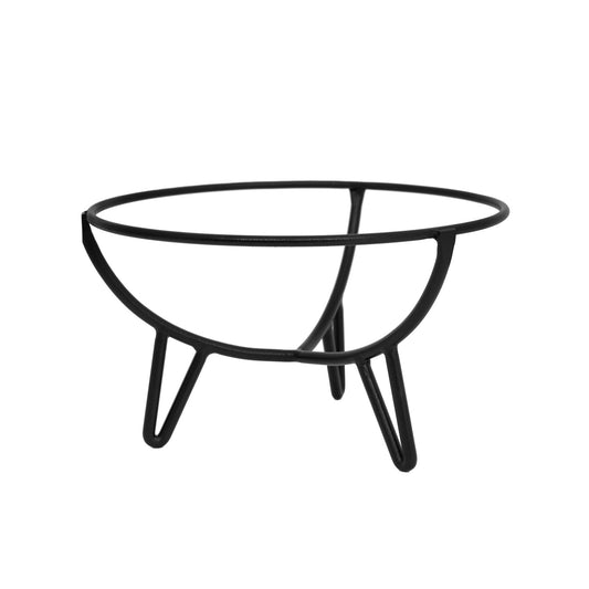 Achla Frida I Plant Stand | Mid-Century Wrought Iron Black | Indoor Tabletop or Floor Plant Display | 10 x 10 x 6.25 in | Model FC-06