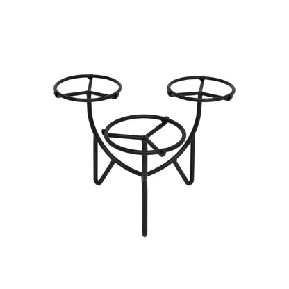 Achla Frida III Plant Stand | Mid-Century Wrought Iron Black | Tabletop Display for Small Pots | 11.5 x 11.5 x 7.75 in | Model FC-07