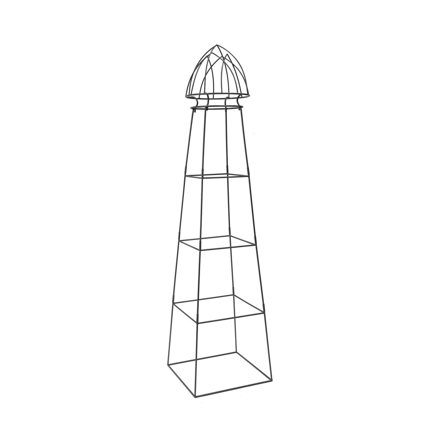 Achla Minar Pylon II 87in Wrought Iron Plant Trellis | Graphite Powdercoat | Garden Entryway & Vegetable Bed | 21.75 x 21.75 x 87 in | Model PYL-22