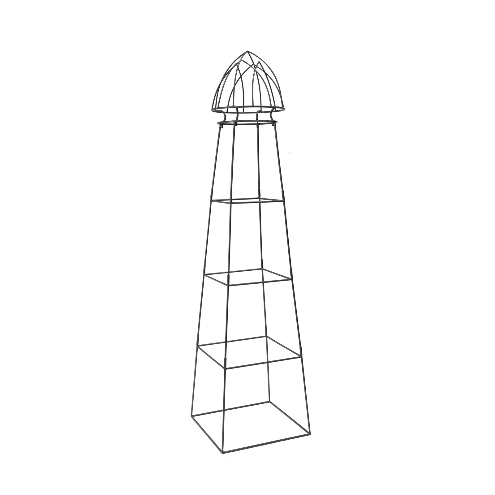 Achla Minar Pylon II 87in Wrought Iron Plant Trellis | Graphite Powdercoat | Garden Entryway & Vegetable Bed | 21.75 x 21.75 x 87 in | Model PYL-22