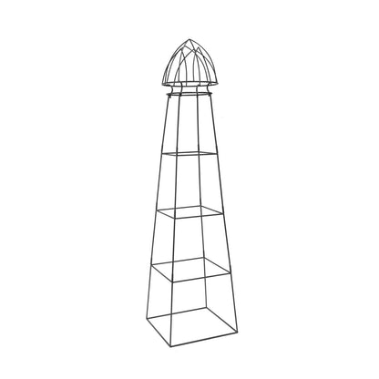 Achla Minar Pylon II 87in Wrought Iron Plant Trellis | Graphite Powdercoat | Garden Entryway & Vegetable Bed | 21 x 21 x 87 in | Model PYL-22