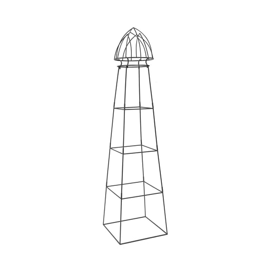 Achla Minar Pylon II 87in Wrought Iron Plant Trellis | Graphite Powdercoat | Garden Entryway & Vegetable Bed | 21 x 21 x 87 in | Model PYL-22