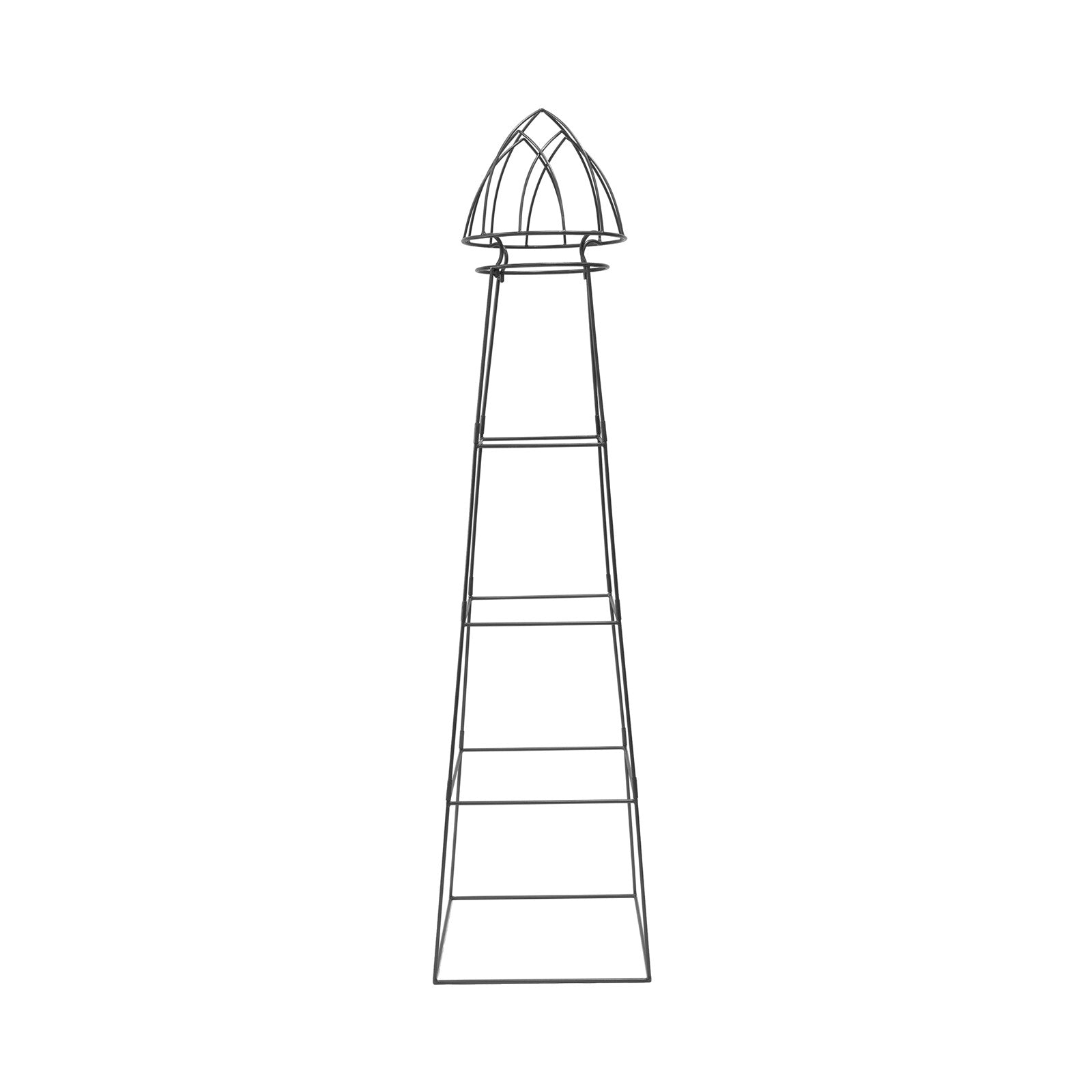 Achla Minar Pylon II 87in Wrought Iron Plant Trellis | Graphite Powdercoat | Garden Entryway & Vegetable Bed | 21.75 x 21.75 x 87 in | Model PYL-22