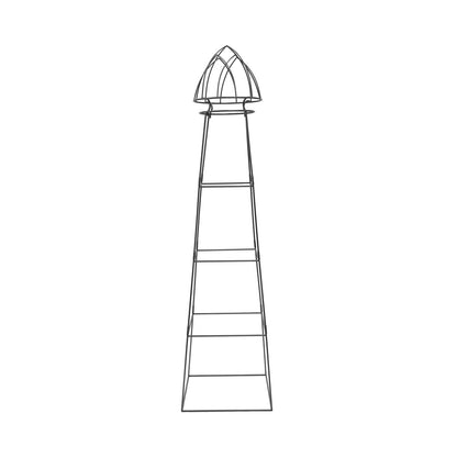 Achla Minar Pylon II 87in Wrought Iron Plant Trellis | Graphite Powdercoat | Garden Entryway & Vegetable Bed | 21 x 21 x 87 in | Model PYL-22
