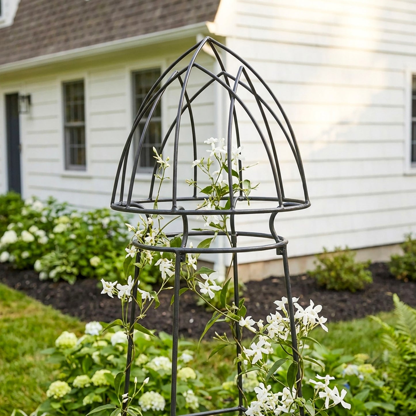 Achla Minar Pylon II 87in Wrought Iron Plant Trellis | Graphite Powdercoat | Garden Entryway & Vegetable Bed | 21 x 21 x 87 in | Model PYL-22